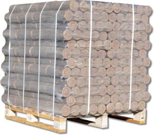 300 kg Bricchette di legno Nestro, bricchette di legno duro, caminetto, stufa, bricchette di legno, faggio e quercia, 30 x 10 kg = 300 kg, bricchette rotonde per cazzuola Nestro (Energy Kienbach, bricchette